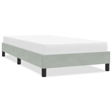 Okvir kreveta bez madraca svijetlo sivi 80x220 cm baršun