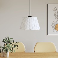 Sjenilo za stropnu svjetiljku bijelo Ø50x30 cm, od pruća