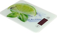 LITTLE BALANCE Digitalna kuhinjska vaga 8034, 5 kg, 1 g, kaljeno staklo, ekstra tanka, motiv limuna