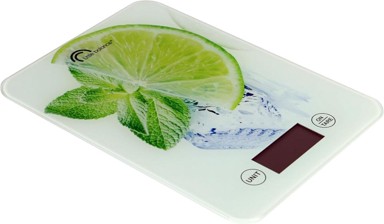 LITTLE BALANCE Digitalna kuhinjska vaga 8034, 5 kg, 1 g, kaljeno staklo, ekstra tanka, motiv limuna