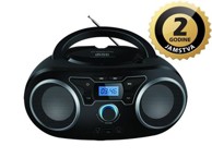MANTA Prijenosni CD radio uređaj BBX006, FM, USB, MP3, LCD, DC + baterije, crni