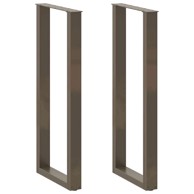Noge za barski stol U-oblik, 2 kom, 40 x (110–111) cm, čelik, prirodne