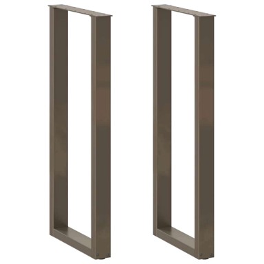 Noge za barski stol U-oblik, 2 kom, 40 x (110–111) cm, čelik, prirodne