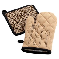 DOUCEUR D'INTÉRIEUR Kuhinjske rukavice u setu 2 kom od recikliranog pamuka Cuisiline