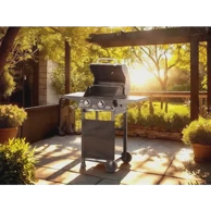 Plinski roštilj, 2 plamenika, 5,4 kW, INOX, sklopivi stolovi