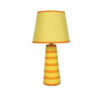 MONOCHROME Keramična stolna lampa VK/1302S/A Cone E14 Max 35W, žuta s narančastim linijama