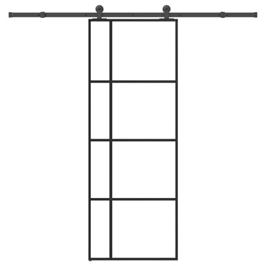 Klizna vrata s priborom od ESG stakla i aluminija 76x205 cm