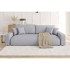 ROPEZ Svijetlo siva sklopiva/s prostorom za odlaganje sofa od samta 234 cm Sara, 234x122x78 cm