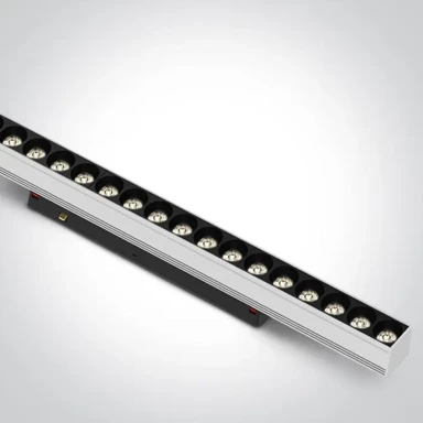 Linearna LED svjetiljka za magnetske šine, DM42112BA/W/V, 18 W, CCT, 48 V, IP20, Mini/Midi, bijela