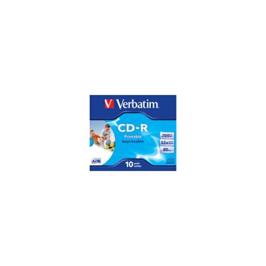 VERBATIM Medij za pohranu DataLife/Wide Inkjet Printable CD-R, 700MB 52×, 10 kom JC