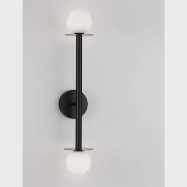 Zidna lampa Pielo, G9, IP20, crna, 2×