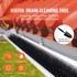 VEVOR Četka za oluke 4,33 x 4,33 x 24384 mm crna, za čišćenje oluka