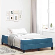 Boxspring krevet s madracem, 120x190 cm, plavi
