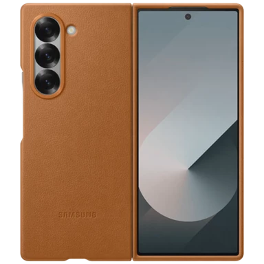 SAMSUNG Maskica za Galaxy Z Fold 6, PU kožna, smeđa
