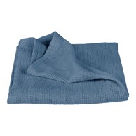 ROBA Plava pletena deka za bebe od organskog pamuka 80x80 cm Seashells
