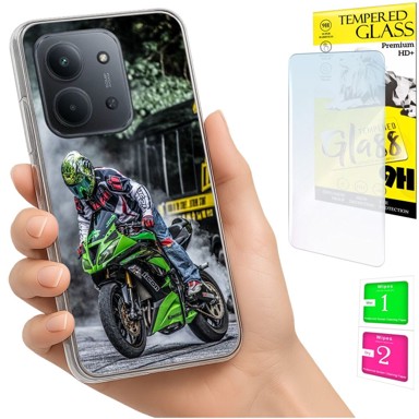 Futrola za Xiaomi Redmi 15C 5G 173 mm / Poco C85, maska sa staklenim poklopcem