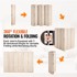 VEVOR Pregrada za sobu 6 panela japanski stil 2420 x 1700 x 18,5 mm, smeđa