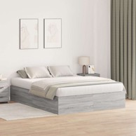 Krevet 135x190 cm, siva sonoma