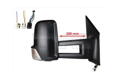 TYC Retrovizor Mercedes Sprinter 18-, lijevi, električni, grijani, žmigavac, duga ruka