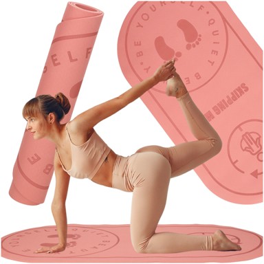 Yoga podloga 127x63x0,6 cm, ružičasta