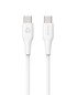 ESTUFF INFINITE USB-C na USB-C kabel, snaga 60 W, brzina 480 Mbps, duljina 1 m, reciklirana plastika, bijela