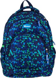 Školski ruksak, ergonomski, Karbon, 4 ZIP TRIANGULAR UNIVERSE