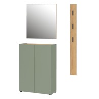 GERMANIA Svijetlo zeleni set za hodnik u dekoru hrasta 104x200x33 cm Alviano 