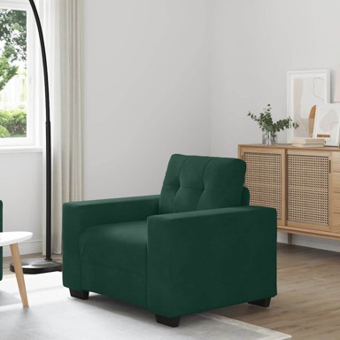 Sofa fotelja 100 x 78 x 80 cm, baršun, tamnozelena