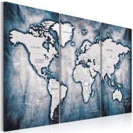 Slika World Map Ink Triptych 120x80