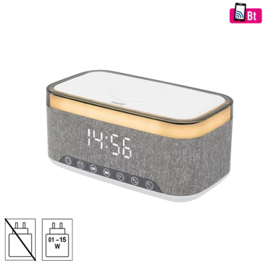 HOME Sat sa alarmom, FM radio, Bluetooth, LED zaslon - LTCR06 63011