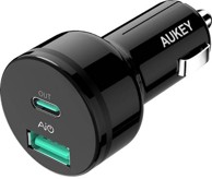 AUKEY Punjač za mobilne uređaje CC-Y7, univerzalni, crni, cigaretni upaljač