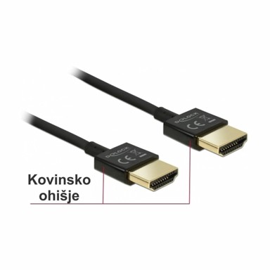 DELOCK HDMI 3D 4K tanki kabel 0,25 m, model 85117