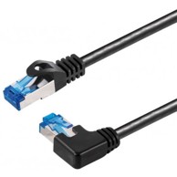 TRANSMEDIA Mrežni kabel TI46-1,5L, 1,5 m, CAT6a, SFTP, RJ45 plug ravno/angled down, crni