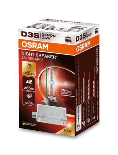 OSRAM Žarulja Xenarc Night Breaker 220, do 220% više svjetla, do 20% bjelije, 4500K