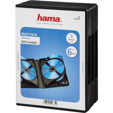 HAMA DVD Box 6, 6 diskova, 3 kom, crna