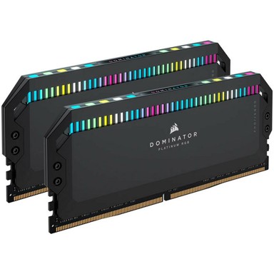 CORSAIR RAM memorija Dominator Platinum RGB, DDR5, 6400 MHz, XMP 3.0, CL32, 64 GB Dual-Kit, crna CMT64GX5M2B6400C32
