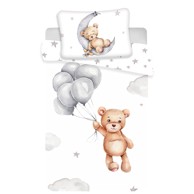 JERRY FABRICS Pamučna dječja posteljina Teddy Bear 100x135 cm, smeđa
