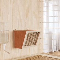 Hranilica za sijeno za zečeve, 25x18.5x20.5 cm, masivna jelovina