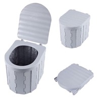 HOME & MARKER Prijenosni sklopivi WC za kampiranje Pottymate set (WC, vrećice, neutralizator mirisa)