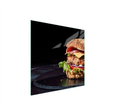 TMK Staklena zaštita za štednjak ili ploču za kuhanje 50x52, hamburger