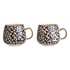 PREMIER HOUSEWARES Crne/u zlatnoj boji šalice u setu 2 kom od kamenine 330 ml London