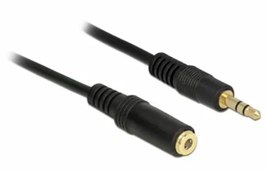 DELOCK Produžni kabel AUDIO 3,5M-3,5Ž 3-pinski 2 m, crna