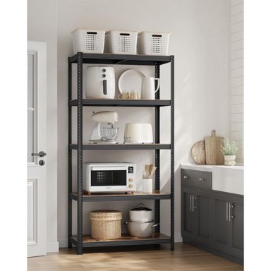 SONGMICS Polica GLR050B1150 x 100 x 200 cm, prirodna crna