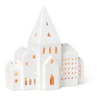KÄHLER DESIGN Bijeli keramički svijećnjak Urbania Lighthouse City