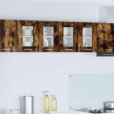 Viseći ormarić zidne Riga 2 pcs 60 x 31 x 40 cm, dimljeni hrast