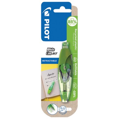 PILOT Korektor roler na klik White Line RT Begreen ECTE-25K-4G-BG, 4 mm x 6 m, blister