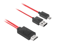 CABLETECH HDMI kabel, podrška za MHL, HDMI na Micro USB i USB, duljina 1,5 m