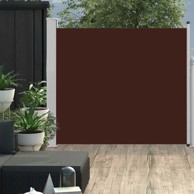 Uvlačiva bočna tenda za terasu 100 x 300 cm smeđa