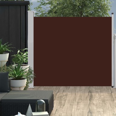 Uvlačiva bočna tenda za terasu 100 x 300 cm smeđa