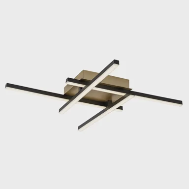 RABLAUX Plafonskasvjetiljka Demir LED 24 W, IP20, 1880 lm RA71398, crna i zlatna